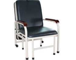 Καρέκλα Συνοδού Δερμάτινη Μαύρη